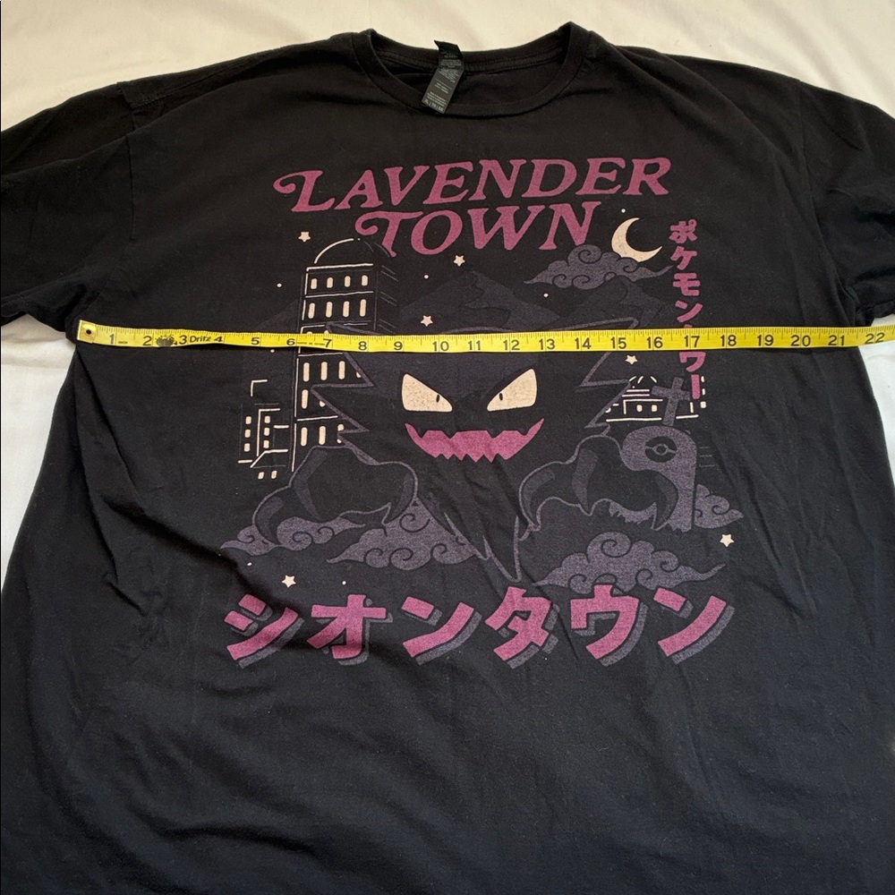 Black Short Sleeve T-Shirt Pokemon Lavender Town Haunter Ghost Size XL - Picture 5 of 7